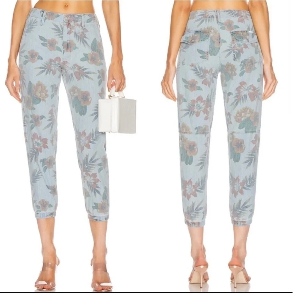 MOTHER Denim No Zip Misfit Floral Pants Fresh Cut NWT
